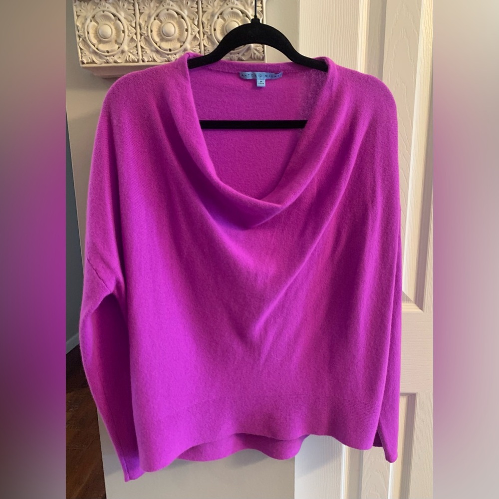 ANTONIO MELANI Fuchsia Cowl-Neck Cashmere Sweater - M